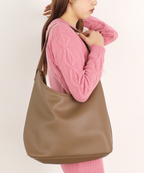 ROOPTOKYO（ループトウキョウ）の「ワンショルダーフェイクレザーバッグ（ショルダーバッグ・レディース・ブラウン/ベージュ/グリーン・FREE）」の10枚目の写真