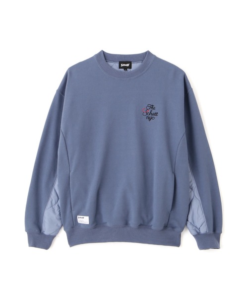 schott（ショット）の「Schott/ショット/QUILTED COMBI. CREW SWEAT/キルティング コンビ クルースウェット（スウェット・メンズ・オートミール/ブラック/ブルーグレー・M/L/XL/2XL）」の19枚目の写真