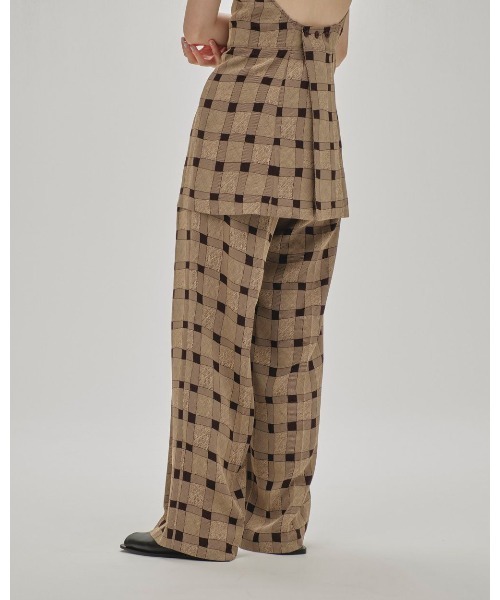 パンツ todayful Tuck Wide Trousers TODAYFUL Checkjacquard Tuck Trousers 12510714（その他パンツ