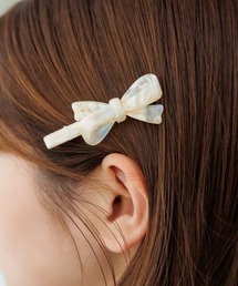 flower | クリームリボンピン(ヘアピン)