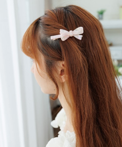 flower（フラワー）の「クリームリボンピン（ヘアピン・レディース・イエロー/ホワイト/ピンク・FREE）」の4枚目の写真