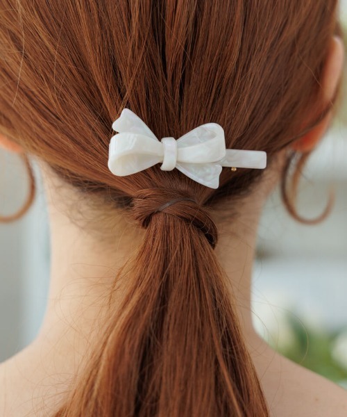flower（フラワー）の「クリームリボンピン（ヘアピン・レディース・イエロー/ホワイト/ピンク・FREE）」の5枚目の写真