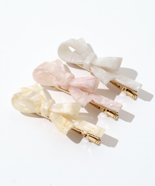 flower（フラワー）の「クリームリボンピン（ヘアピン・レディース・イエロー/ホワイト/ピンク・FREE）」の10枚目の写真