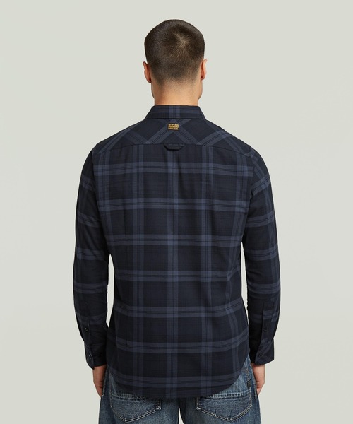 G-STAR（ジースター）の「【Safari Online掲載】BRISTUM 2.0 SLIM SHIRT/ミリタリーディテールフランネルチェックシャツ（シャツ/ブラウス・メンズ・チェック/レッド系その他/ブルー系その他・SMALL/MEDIUM/LARGE/X-LARGE/X-SMALL）」の4枚目の写真