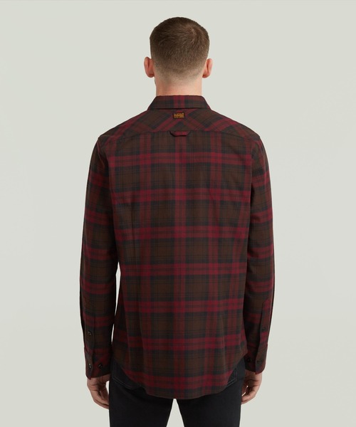 G-STAR（ジースター）の「【Safari Online掲載】BRISTUM 2.0 SLIM SHIRT/ミリタリーディテールフランネルチェックシャツ（シャツ/ブラウス・メンズ・チェック/レッド系その他/ブルー系その他・SMALL/MEDIUM/LARGE/X-LARGE/X-SMALL）」の9枚目の写真