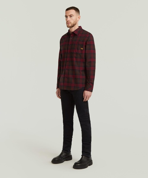 G-STAR（ジースター）の「【Safari Online掲載】BRISTUM 2.0 SLIM SHIRT/ミリタリーディテールフランネルチェックシャツ（シャツ/ブラウス・メンズ・チェック/レッド系その他/ブルー系その他・SMALL/MEDIUM/LARGE/X-LARGE/X-SMALL）」の12枚目の写真