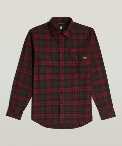G-STAR（ジースター）の「【Safari Online掲載】BRISTUM 2.0 SLIM SHIRT/ミリタリーディテールフランネルチェックシャツ（シャツ/ブラウス・メンズ・チェック/レッド系その他/ブルー系その他・SMALL/MEDIUM/LARGE/X-LARGE/X-SMALL）」の15枚目の写真