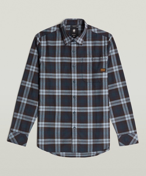 G-STAR（ジースター）の「【Safari Online掲載】BRISTUM 2.0 SLIM SHIRT/ミリタリーディテールフランネルチェックシャツ（シャツ/ブラウス・メンズ・チェック/レッド系その他/ブルー系その他・SMALL/MEDIUM/LARGE/X-LARGE/X-SMALL）」の16枚目の写真