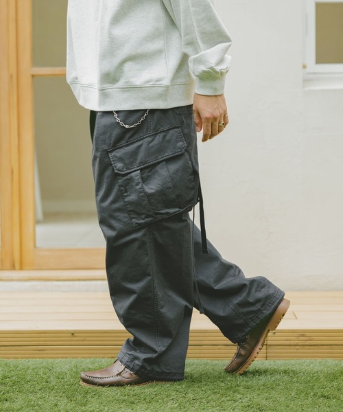 RAGEBLUE（レイジブルー）の「ミリタリードビーワイドカーゴパンツ（カーゴパンツ・メンズ・ネイビー/カーキ/ブラック/オフホワイト・SMALL/MEDIUM/LARGE）」の14枚目の写真