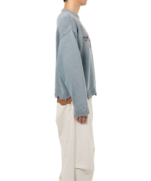 Maison MIHARA YASUHIRO(メゾンミハラヤスヒロ)の「Whale Jacquard Knit Sweater(ニット/セーター・メンズ・ブラック/ブルー・46/44/48)」の16枚目の写真