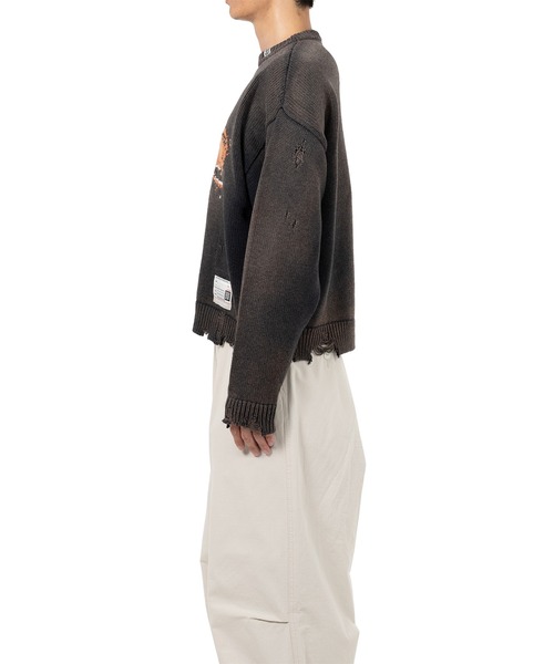 Maison MIHARA YASUHIRO(メゾンミハラヤスヒロ)の「Whale Jacquard Knit Sweater(ニット/セーター・メンズ・ブラック/ブルー・46/44/48)」の7枚目の写真