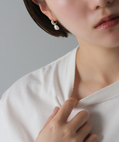 《WEB限定》【SAMH by LILAS】ケシパールフープピアス SV(両耳)