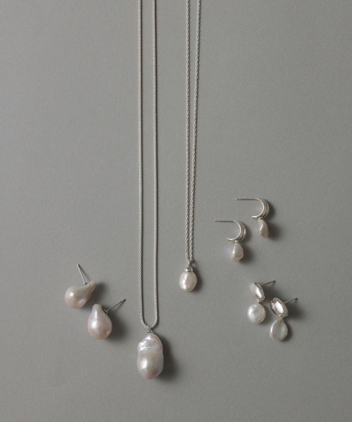 WEB限定》【SAMH by LILAS】ケシパールフープピアス SV(両耳)（ピアス