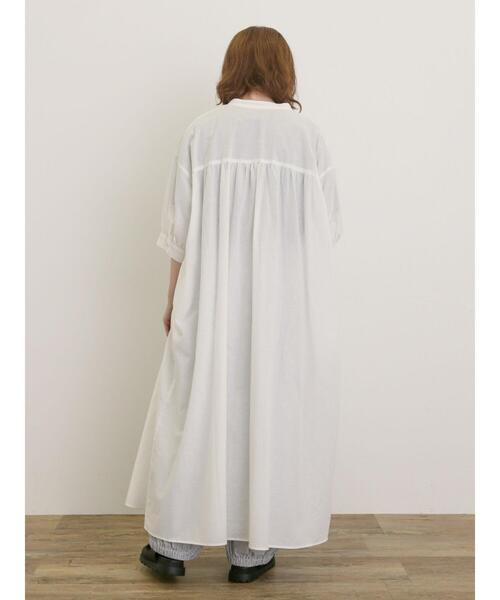 Samansa Mos2（サマンサ モスモス）の「【接触冷感】シャツワンピース ≪S/Mサイズ≫（ワンピース・レディース・ブラック/オフホワイト/ブルー/キナリ/ネイビー/グリーン・M/S）」の17枚目の写真