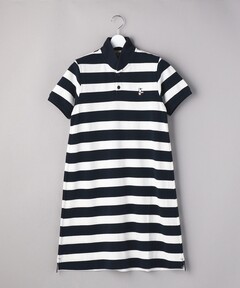セール】BABY FOX PATCH MULTI STRIPES POLO DRESS（ワンピース