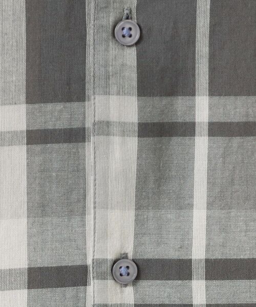 Dessin（デッサン）の「【洗える】マドラスチェック柄シャツ（シャツ/ブラウス・メンズ・チャコールグレー/ブルー系その他3・02/03）」の14枚目の写真