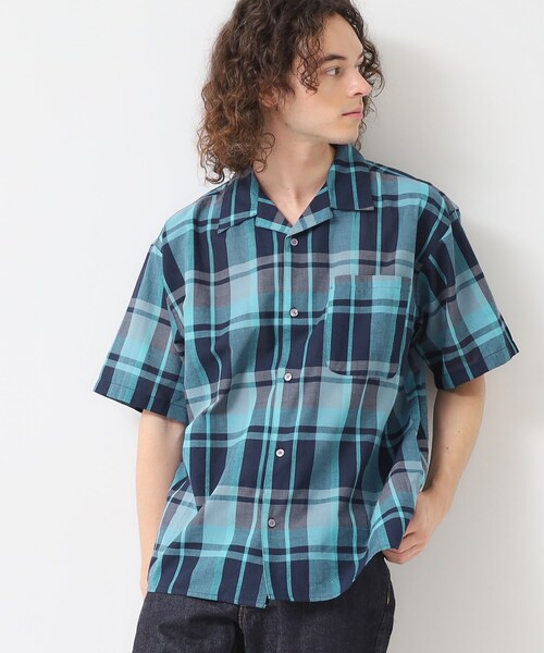 Dessin（デッサン）の「【洗える】マドラスチェック柄シャツ（シャツ/ブラウス・メンズ・チャコールグレー/ブルー系その他3・02/03）」の13枚目の写真