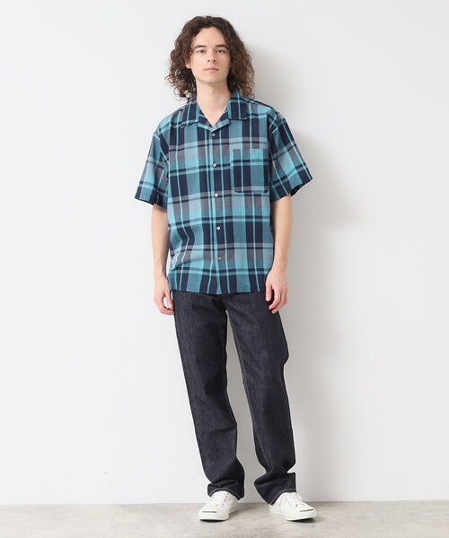 Dessin（デッサン）の「【洗える】マドラスチェック柄シャツ（シャツ/ブラウス・メンズ・チャコールグレー/ブルー系その他3・02/03）」の12枚目の写真