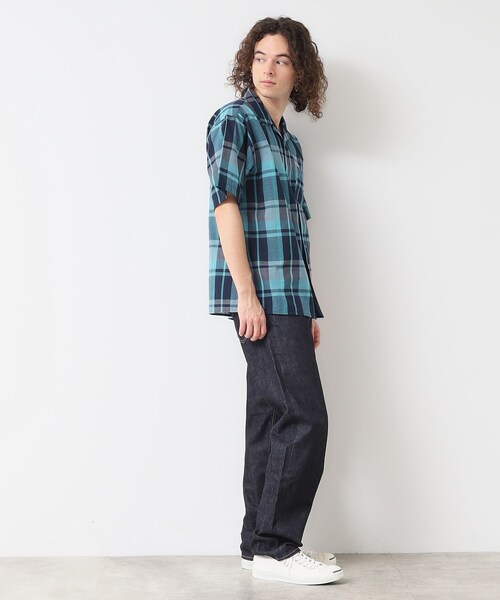 Dessin（デッサン）の「【洗える】マドラスチェック柄シャツ（シャツ/ブラウス・メンズ・チャコールグレー/ブルー系その他3・02/03）」の11枚目の写真