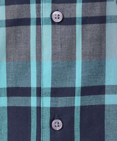 Dessin（デッサン）の「【洗える】マドラスチェック柄シャツ（シャツ/ブラウス・メンズ・チャコールグレー/ブルー系その他3・02/03）」の10枚目の写真