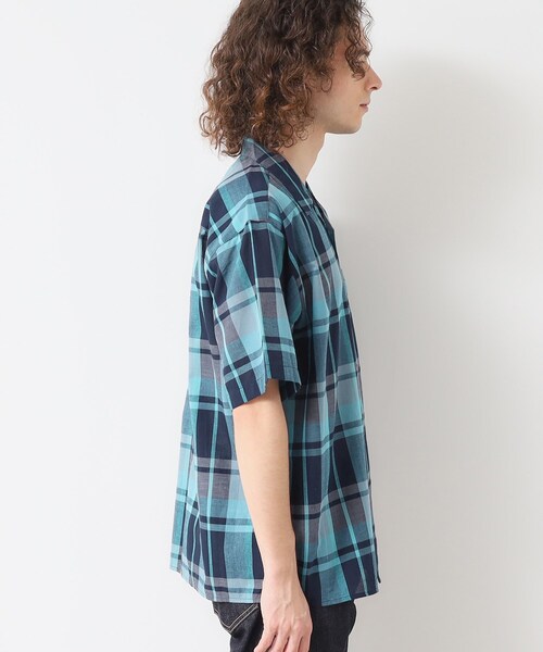 Dessin（デッサン）の「【洗える】マドラスチェック柄シャツ（シャツ/ブラウス・メンズ・チャコールグレー/ブルー系その他3・02/03）」の8枚目の写真