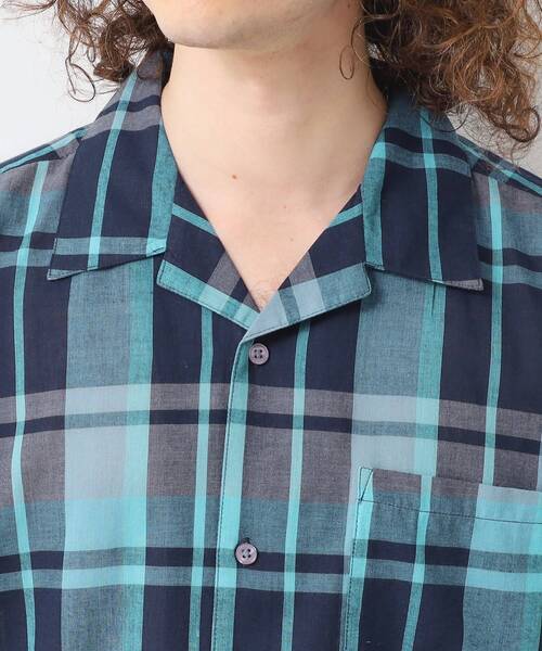 Dessin（デッサン）の「【洗える】マドラスチェック柄シャツ（シャツ/ブラウス・メンズ・チャコールグレー/ブルー系その他3・02/03）」の6枚目の写真