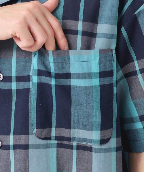 Dessin（デッサン）の「【洗える】マドラスチェック柄シャツ（シャツ/ブラウス・メンズ・チャコールグレー/ブルー系その他3・02/03）」の3枚目の写真