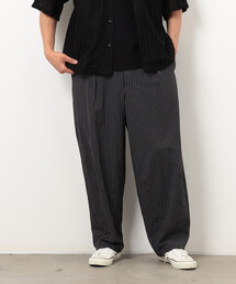 Purple&Yellow | サッカーストライプワイドテーパードパンツ(その他パンツ)