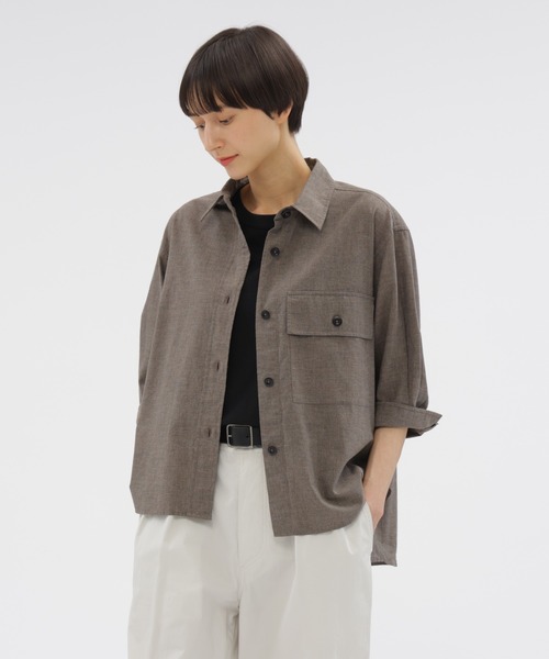 TOP DYED COTTON POPLIN（シャツ/ブラウス）｜MHL