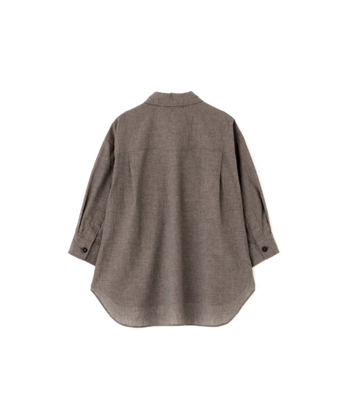 MHL.（エムエイチエル）の「TOP DYED COTTON POPLIN（シャツ/ブラウス・レディース・ブラウン/グレー・1/2）」の3枚目の写真