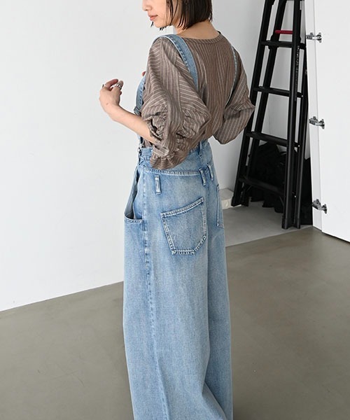 セール】suspenders wide silhouette denim PT（デニムパンツ