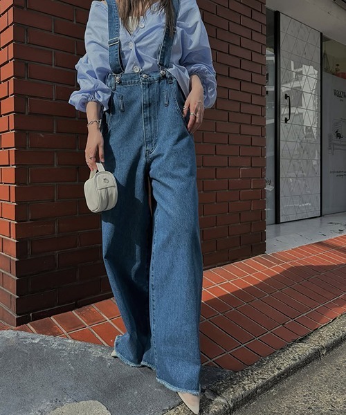 新品　willfully ウィルフリー ルーズシルエットデニム Blue デニム WILLFULLY official web store（ウィルフリーコウシキツウハン