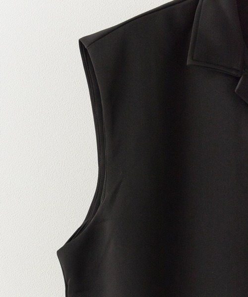 Theater code（シアターコード）の「Sweat Fabric Polo Vest/スウェット生地ポロベスト 秋 秋服メンズ 2026年秋冬（ベスト・メンズ・ブラック/ダークグレー/ライトグレー・L/M）」の6枚目の写真