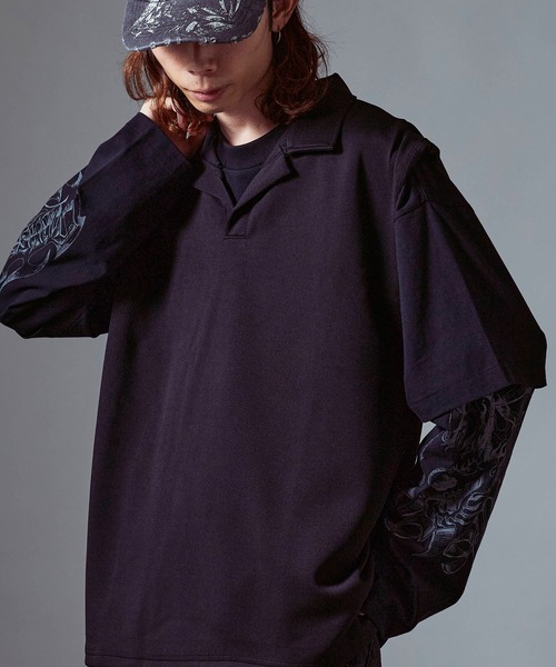 Theater code（シアターコード）の「Sweat Fabric Polo Vest/スウェット生地ポロベスト 秋 秋服メンズ 2026年秋冬（ベスト・メンズ・ブラック/ダークグレー/ライトグレー・L/M）」の12枚目の写真