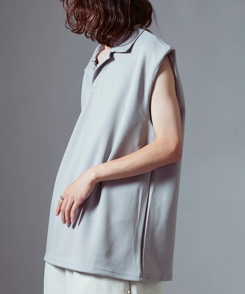 Theater code（シアターコード）の「Sweat Fabric Polo Vest/スウェット生地ポロベスト 秋 秋服メンズ 2026年秋冬（ベスト・メンズ・ブラック/ダークグレー/ライトグレー・L/M）」の21枚目の写真