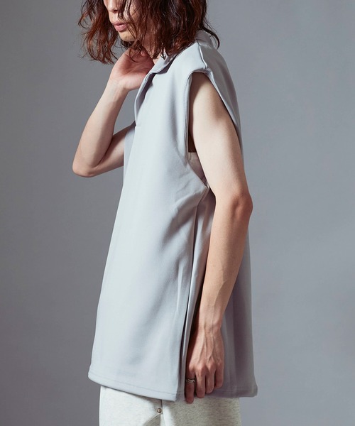 Theater code（シアターコード）の「Sweat Fabric Polo Vest/スウェット生地ポロベスト 秋 秋服メンズ 2026年秋冬（ベスト・メンズ・ブラック/ダークグレー/ライトグレー・L/M）」の22枚目の写真