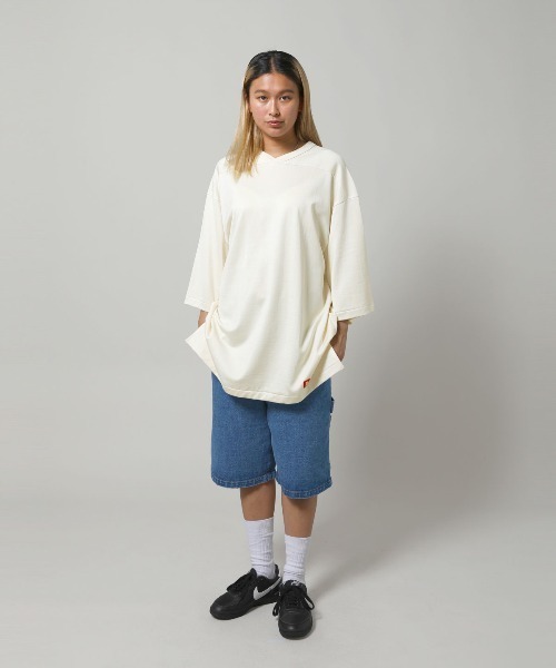 DIGAWEL（ディガウェル）の「DIGAWEL football T-shirt（Tシャツ/カットソー・メンズ・グレー系その他/ホワイト・3/2）」の5枚目の写真