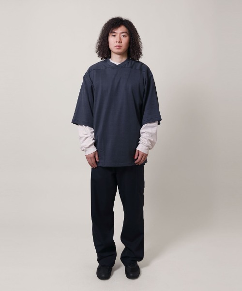 DIGAWEL（ディガウェル）の「DIGAWEL football T-shirt（Tシャツ/カットソー・メンズ・グレー系その他/ホワイト・3/2）」の7枚目の写真