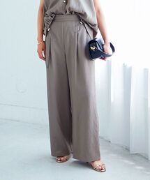 le.coeur blanc | ベルト付きリネンライクワイドパンツ(その他パンツ)