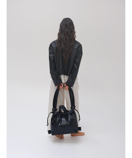 OLEND（オレンド）の「OLEND VEGAN LEATHER ONA（ハンドバッグ・レディース・ブラック/イエロー系その他/ローズ・FREE）」の9枚目の写真