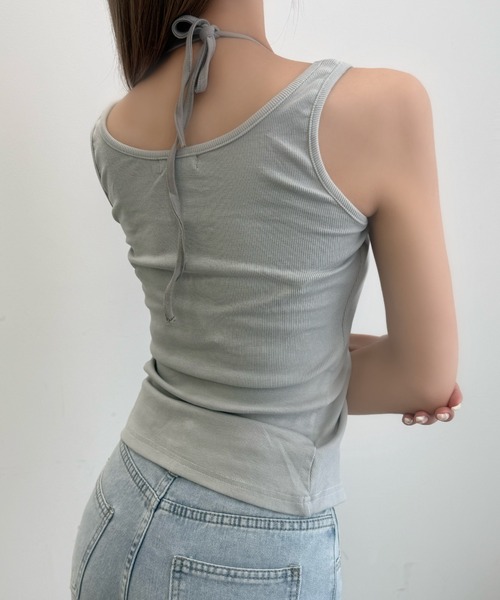 TITTY&CO.(ティティーアンドコー)の「レイヤード風デザインタンクトップ(タンクトップ・レディース・ホワイト/ピンク/チャコールグレー/グレー・FREE)」の18枚目の写真