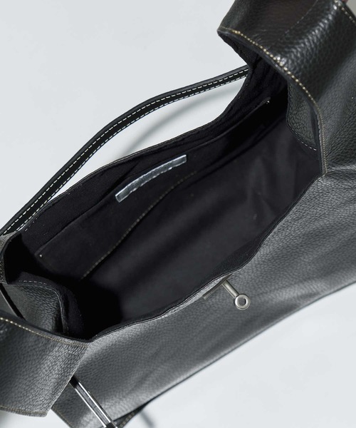 beautiful people（ビューティフルピープル）の「【beautiful people/ビューティフルピープル】large market bag in shrink leather/シュリンクレザーラージマーケットバッグ（トートバッグ・レディース・ブラック・FREE）」の5枚目の写真