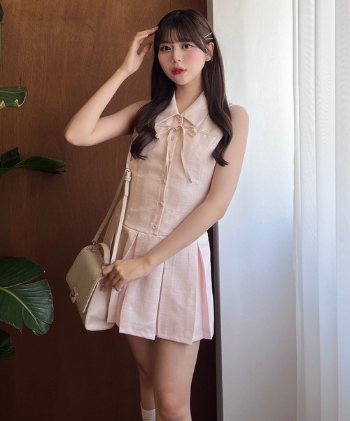 OLIVE des OLIVE ノースリーブシャツミニワンピース タグ付き セール】ノースリーブシャツミニワンピース（ワンピース