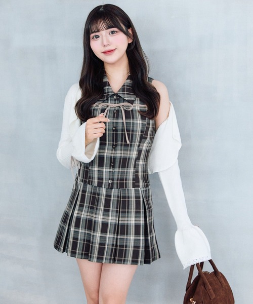 セール】YUI企画 ノースリーブシャツミニワンピース（ワンピース