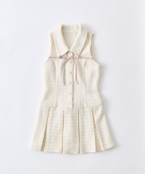YUI企画　ノースリーブシャツミニワンピース OLIVE des OLIVE YUI企画 ノースリーブシャツミニワンピース（ワンピース