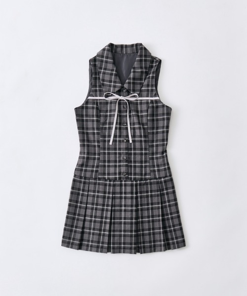 OLIVE des OLIVE ノースリーブシャツミニワンピース　ブラウン セール】ノースリーブシャツミニワンピース（ワンピース