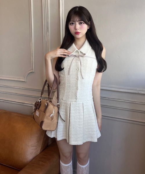 セール】YUI企画 ノースリーブシャツミニワンピース（ワンピース