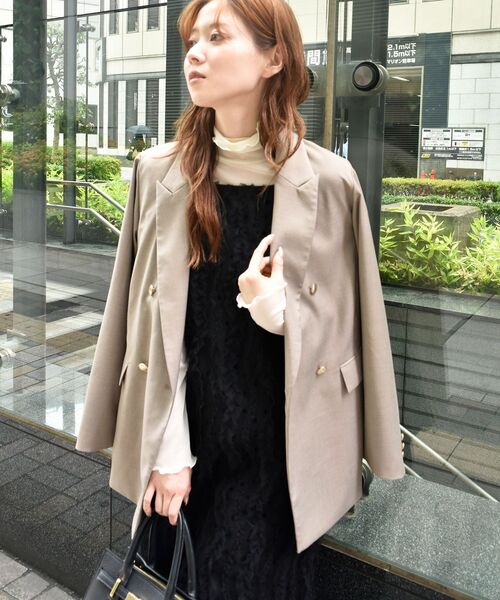 le.coeur blanc（ルクールブラン）の「TORRAZZO DONNAベロアドットチュールキャミワンピ（ワンピース・レディース・ブラック・38）」の5枚目の写真