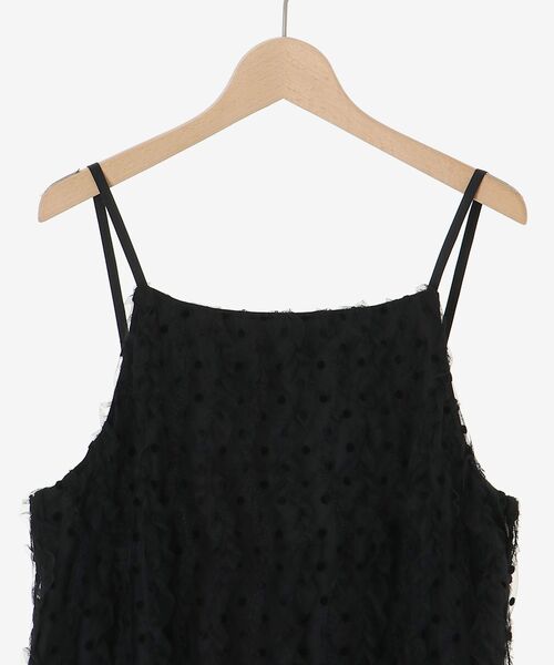 le.coeur blanc（ルクールブラン）の「TORRAZZO DONNAベロアドットチュールキャミワンピ（ワンピース・レディース・ブラック・38）」の7枚目の写真