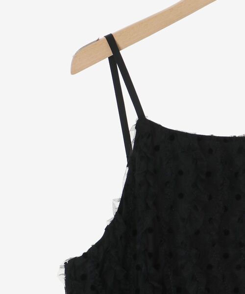 le.coeur blanc（ルクールブラン）の「TORRAZZO DONNAベロアドットチュールキャミワンピ（ワンピース・レディース・ブラック・38）」の8枚目の写真